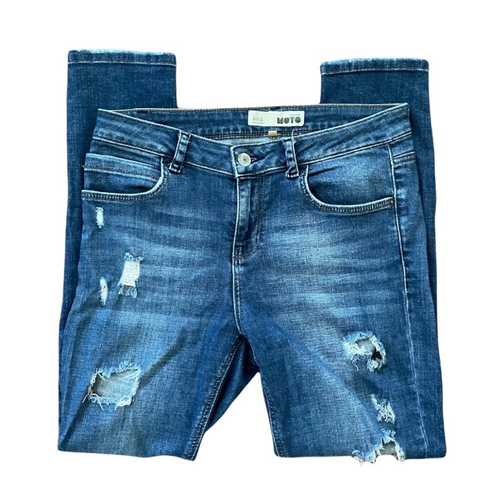 Topshop Men’s Distressed Skinny Denim Jeans